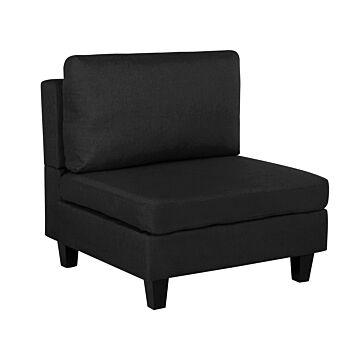 1-seat Section Black Fabric Upholstered Armchair Module Piece Beliani
