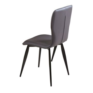 Manhattan Pu Chairs Grey & Black (2s)