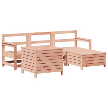 Vidaxl 5 Piece Garden Sofa Set Solid Wood Douglas Fir