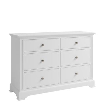 6 Drawer Chest Of Drawers Classic White