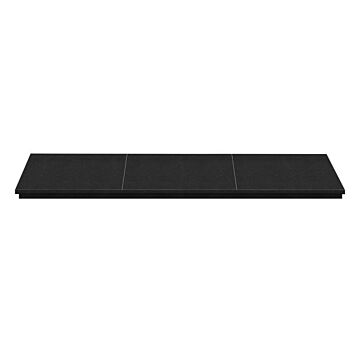 Honed Black Granite Stone Hearth, 54 Inch