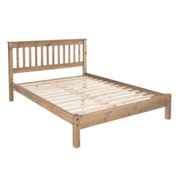 Corona 4’6” Slatted Low End Bed Frame