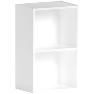 Vida Designs Oxford 2 Tier Cube Bookcase, White