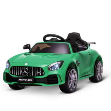 Homcom Compatible 12v Battery-powered 2 Motors Kids Electric Ride On Car Gtr Toy With Parental Remote Control Music Lights Mp3 For 3-5 Years Old Green