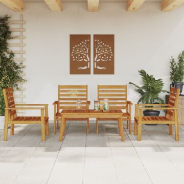 Vidaxl 5 Piece Garden Lounge Set Solid Wood Acacia