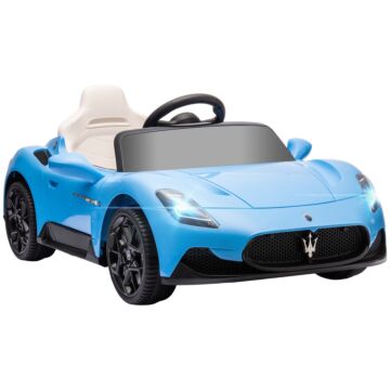 Aiyaplay Maserati Mc20 Licensed 12v Kids Electric Ride On Car With Remote Control, Spring Suspension, Blue | Aosom Uk