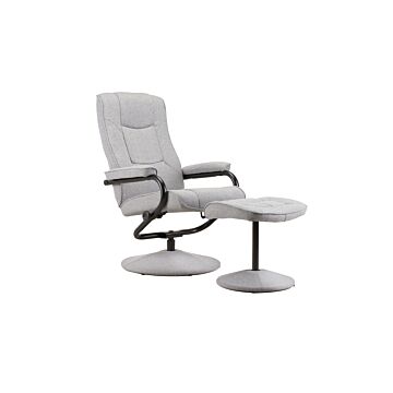 Memphis Swivel Chair & Footstool Grey
