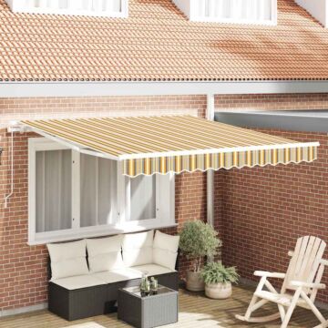 Vidaxl Manual Retractable Awning Multicolour Stripe 300x250 Cm