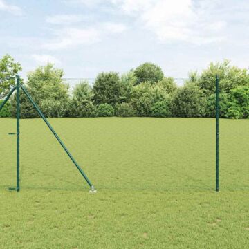 Vidaxl Hexagon Fence Green 1.6x50 M Steel
