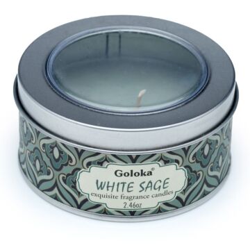 Goloka Wax Candle Tin - White Sage