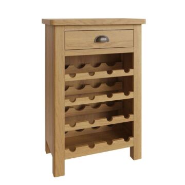 Wine Cabinet Rustic Oak