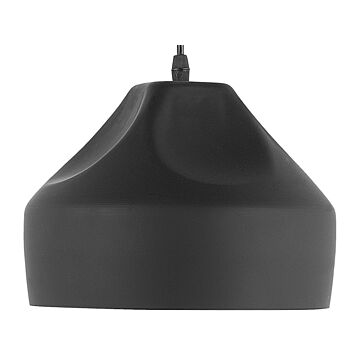 Pendant Lamp Black Colour Metal Round Irregular Shape 1 Light Modern Beliani