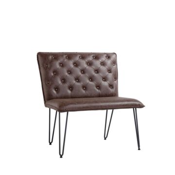 Studded Back Bench Brown/graphite