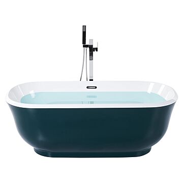 Freestanding Bath Green Sanitary Acrylic Oval Single 170 X 77 Cm Modern Design Beliani