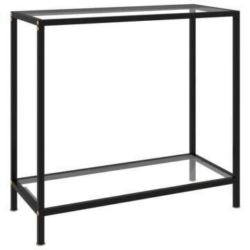 Vidaxl Console Table Transparent 80x35x75 Cm Tempered Glass