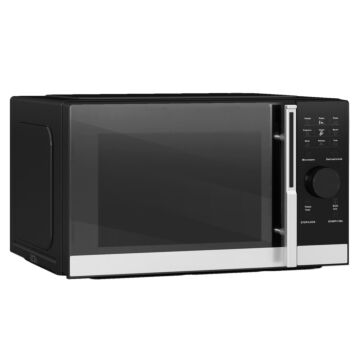 Homcom 23l 800w Microwave Oven, Digital Solo Microwave With 10 Power Levels, Automatic Defrost, 8 Auto Cook Menus, 60 Minutes Timer, Eco Mode, Clock, Easy Clean, Small Black Microwave