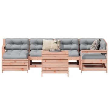 Vidaxl 7 Piece Garden Sofa Set Solid Wood Douglas Fir