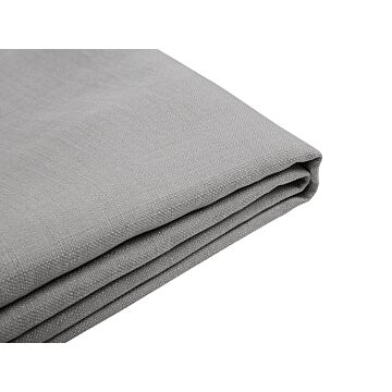 Bed Frame Cover Light Grey Fabric For Bed 180 X 200 Cm Removable Washable Beliani