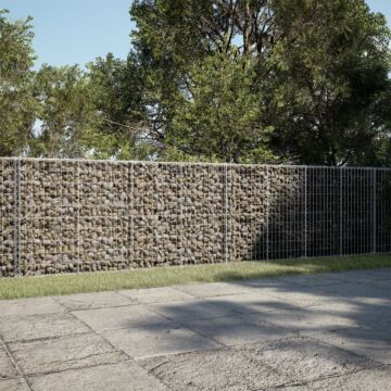 Vidaxl Gabion Basket With Cover 600x100x100 Cm Galvanised Iron