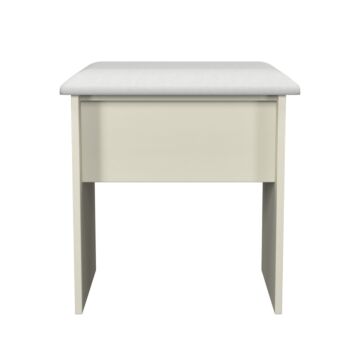 Warwick Dressing Table Stool In Cream Ash & Modern Oak