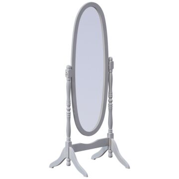 Vida Designs Nishano Oval Cheval Mirror, Grey