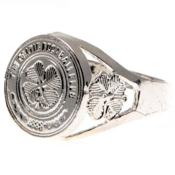 Celtic Fc Silver Plated Crest Ring Large