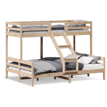 Vidaxl Bunk Bed 80x200/140x200 Cm Solid Wood Pine