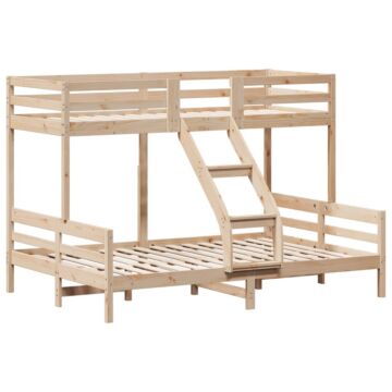 Vidaxl Bunk Bed 80x200/140x200 Cm Solid Wood Pine