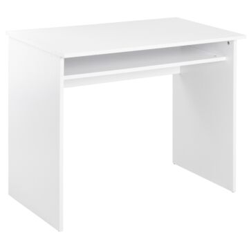 Homcom Computer Writing Desk With Storage Compartment Workstation Learning Center For Home Office 90w X 50d(cm) - White
