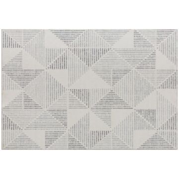 Homcom Modern Area Rug, Geometric Pattern Non-slip Washable Rug, Soft Floor Carpet For Living Room, Bedroom, Dining Room, Home Office, 170 X 120 Cm, Grey