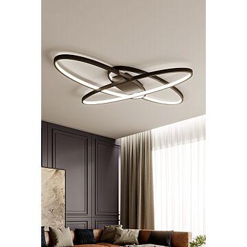 Oval Led Semi-flush Ceiling Light