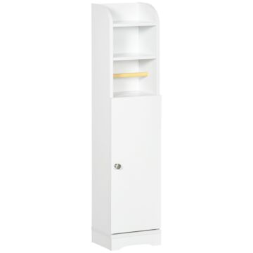 Kleankin Multi-storage Narrow Bathroom Cabinet - White