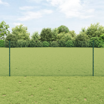 Vidaxl Fence Posts 11 Pcs U-channel Green 100 Cm Steel, Vidaxl Hexagon Fence Green 1x100 M Steel