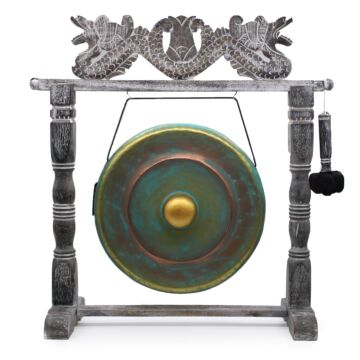 Medium Gong In Stand - 50cm - Greenwash