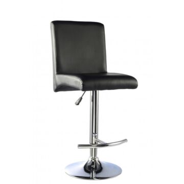 Manor Bar Stool Pu Chrome & Black (sold In Pairs)