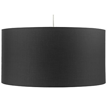 Pendant Lamp Black Fabric Drum Shade Ceiling 1-light Beliani
