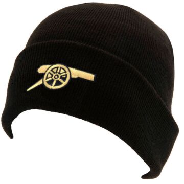 Arsenal Fc Black Cuff Beanie