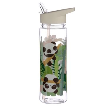 Reusable Pandarama Panda 550ml Water Bottle With Flip Straw