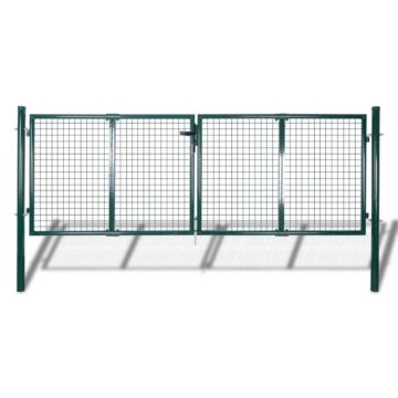 Vidaxl Fence Gate Steel 306x150 Cm Green