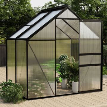 Vidaxl Greenhouse Anthracite Aluminium 2.47 M²