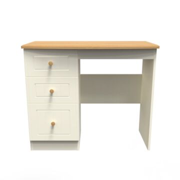 Warwick 3 Drawer Vanity In Cream Ash & Modern Oak