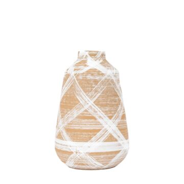 Tarka Vase Large Reactive Brownwhite 170x170x265mm