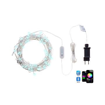 Led Curtain Lights Transparent App-controlled Colour Changing 150 Cm With Timer And Switch Christmas Lights Living Room Beliani