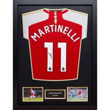 Arsenal Fc Martinelli Signed Shirt (framed)