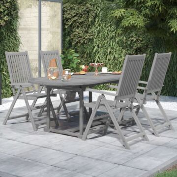 Vidaxl 5 Piece Garden Dining Set Solid Wood Acacia