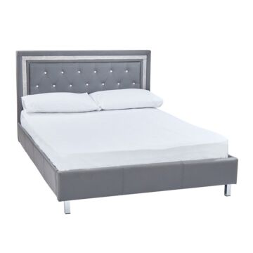 Crystalle 4.6ft Double Bed Grey