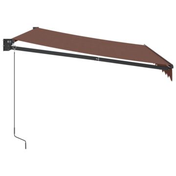 Vidaxl Manual Retractable Awning Brown 300x250 Cm