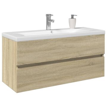 Vidaxl 2 Piece Bathroom Furniture Set Ceramic And Engineered Wood