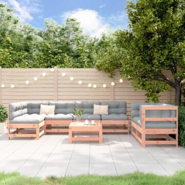 Vidaxl 8 Piece Garden Lounge Set Solid Wood Douglas