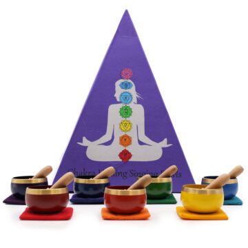 Chakra Pyramid Singing Bowl Gift Set
